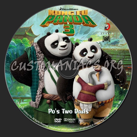 Kung Fu Panda 3 dvd label