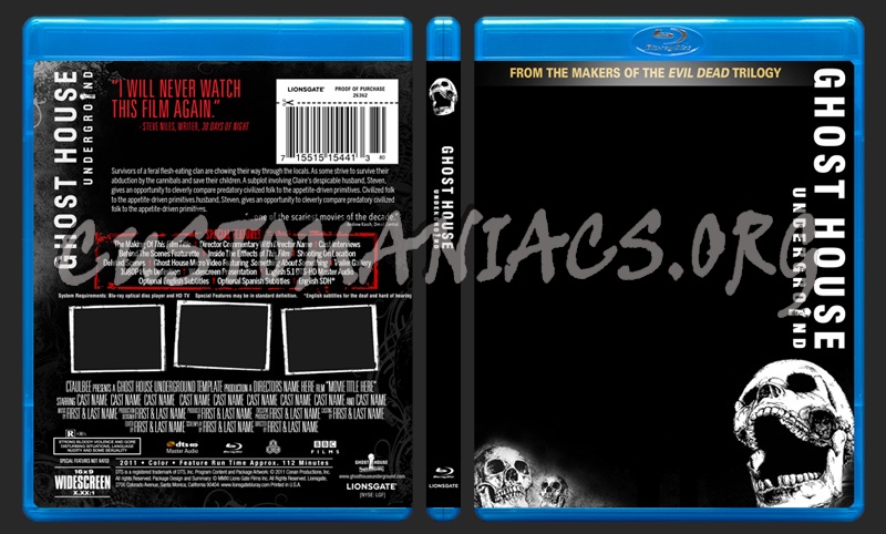 Ghost House Underground Blu-ray Template dvd label