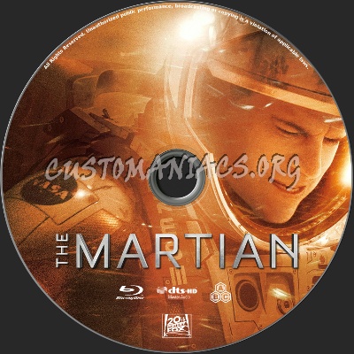 The Martian blu-ray label