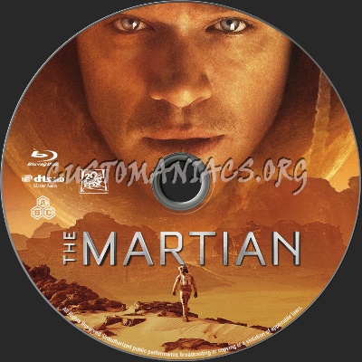 The Martian blu-ray label