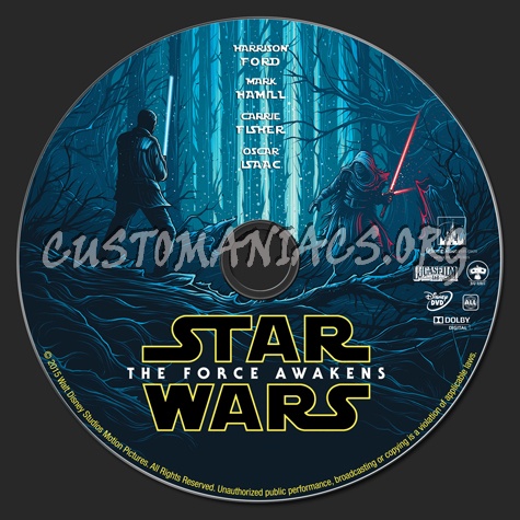 Star Wars: The Force Awakens dvd label