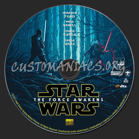 Star Wars: The Force Awakens (2D & 3D) blu-ray label