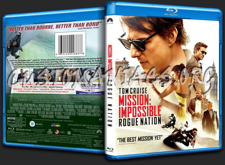 Mission: Impossible - Rogue Nation blu-ray cover