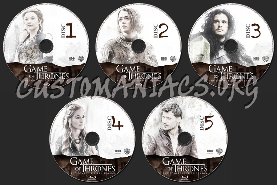 Game of Thrones Season 5 blu-ray label