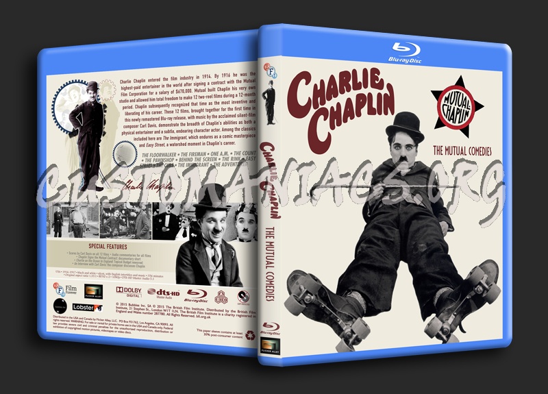 Charlie Chaplin The Mutual Comedies dvd cover