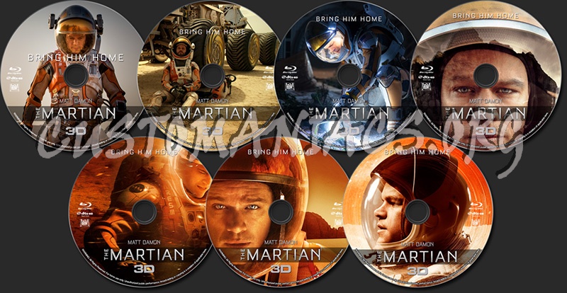 The Martian (3D) blu-ray label
