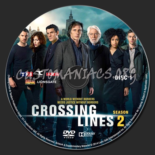 Crossing Lines Season 2 dvd label