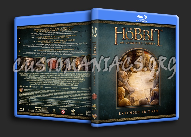 The Hobbit: An Unexpected Journey (EE) blu-ray cover