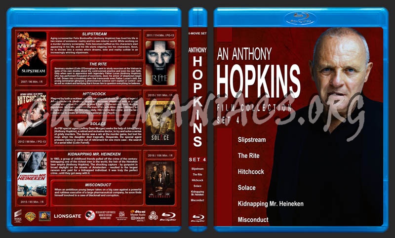 Anthony Hopkins Film Collection - Set 4 blu-ray cover