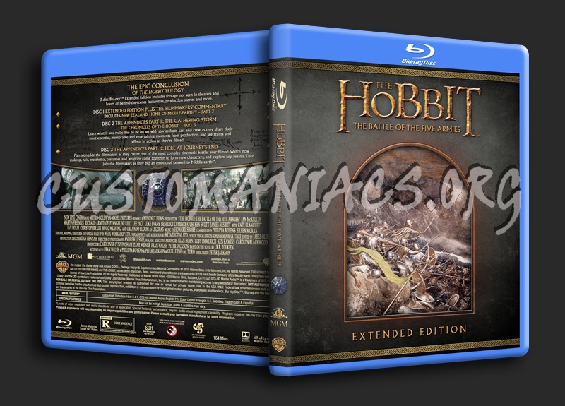 The Hobbit: The Battle Of The Five Armies (EE) blu-ray cover