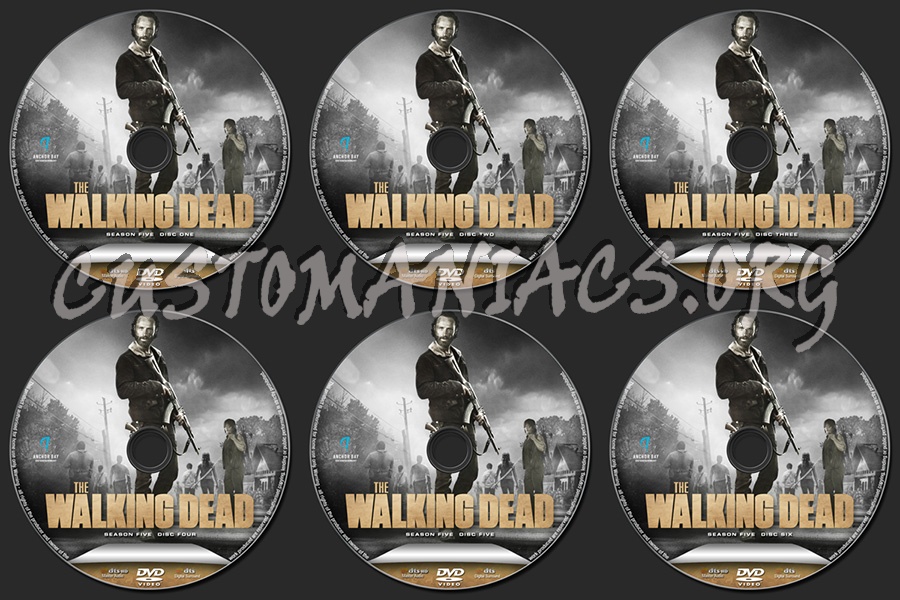 The Walking Dead Season 5 dvd label