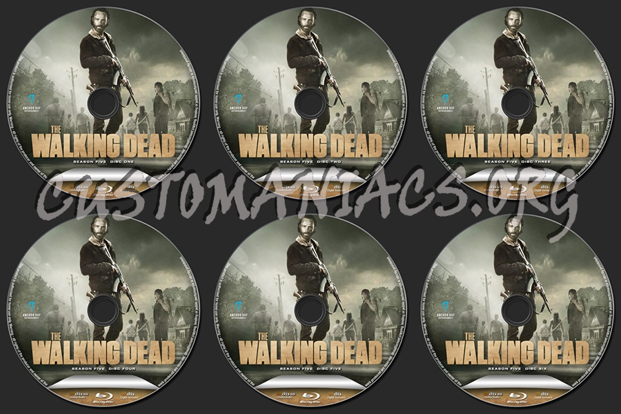 The Walking Dead Season 5 blu-ray label