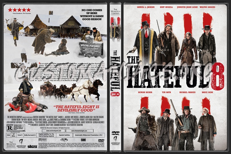 The Hateful Eight (aka The Hateful 8) dvd cover