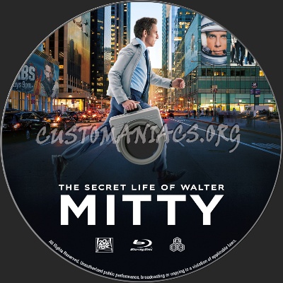 The Secret Life of Walter Mitty blu-ray label