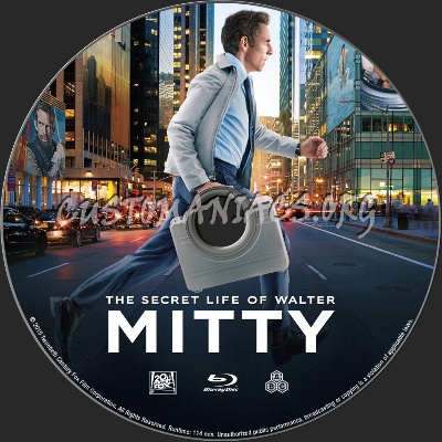 The Secret Life of Walter Mitty blu-ray label