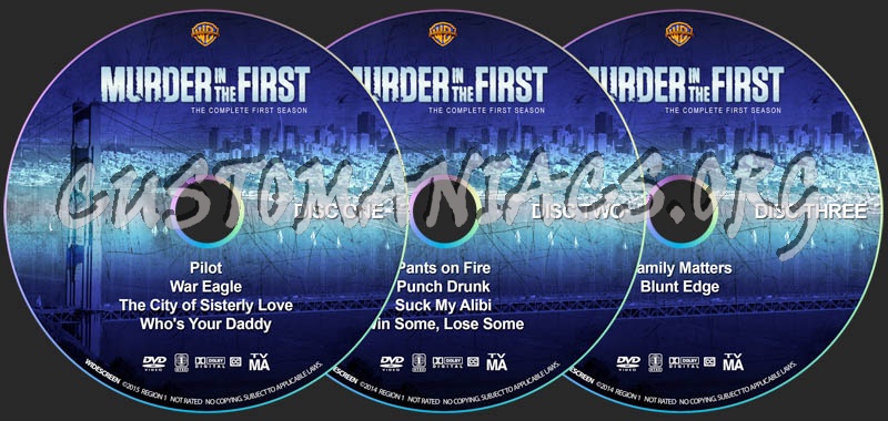 Murder in the First - Season 1 dvd label