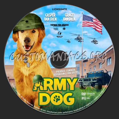 Army Dog dvd label