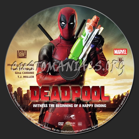 Deadpool dvd label