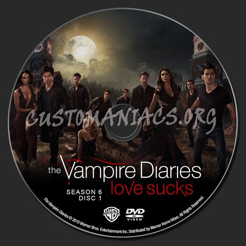 The Vampire Diaries Season 6 dvd label