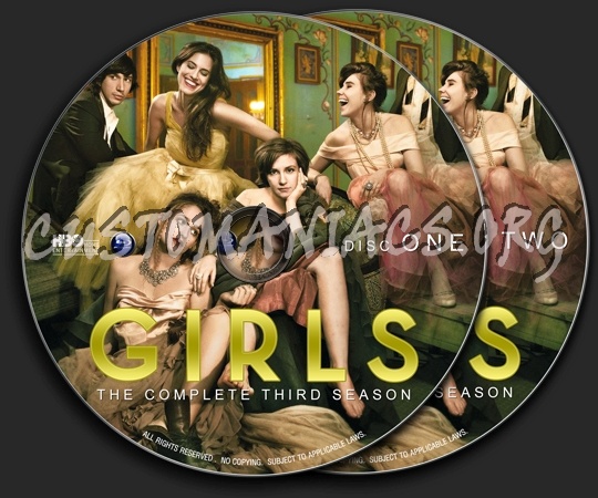 Girls : Season 3 (2014) blu-ray label