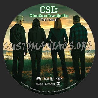 CSI: Crime Scene Investigation - The Finale dvd label