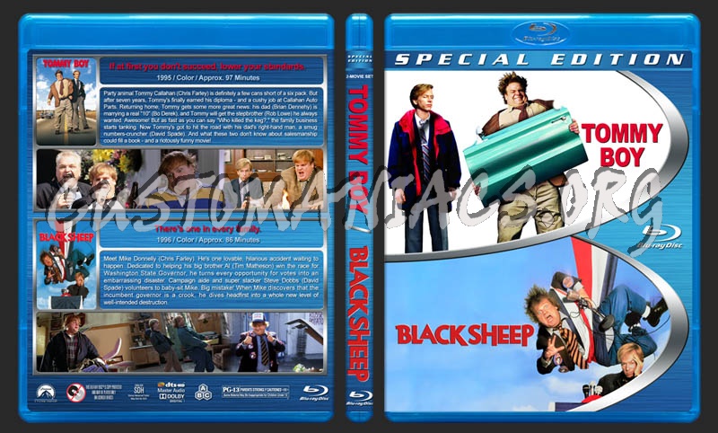 Tommy Boy / Black Sheep Double Feature blu-ray cover