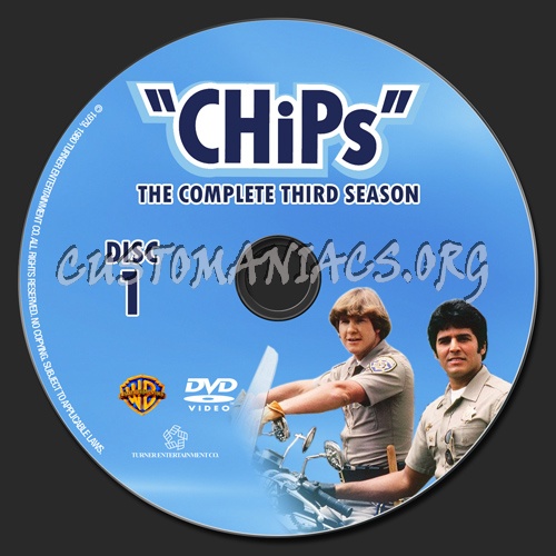 CHiPs Season 3 dvd label