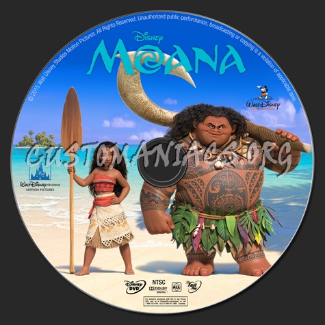 Moana dvd label