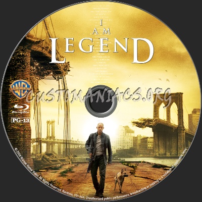 I Am Legend blu-ray label