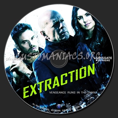 Extraction (2015) blu-ray label