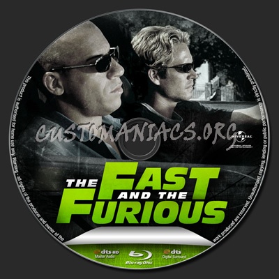 THe Fast and the Furious Collection blu-ray label
