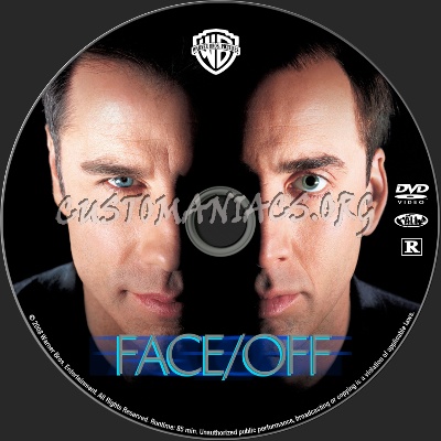 Face/Off dvd label