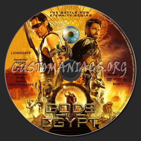 Gods of Egypt dvd label