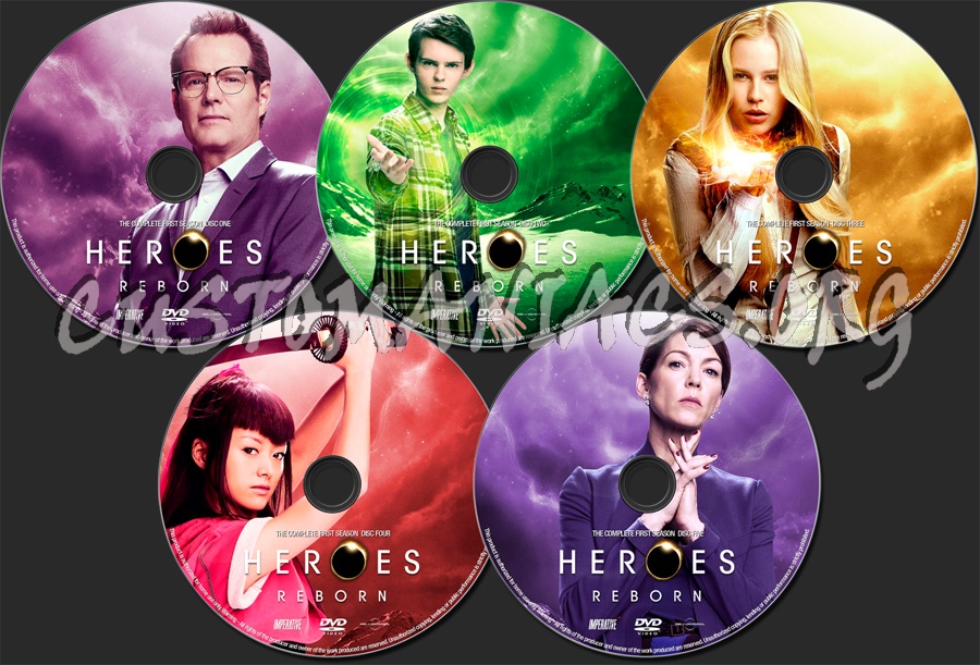 Heroes Reborn dvd label