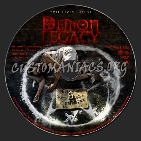 Demon Legacy dvd label