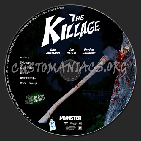 The Killage dvd label