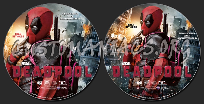 Deadpool dvd label