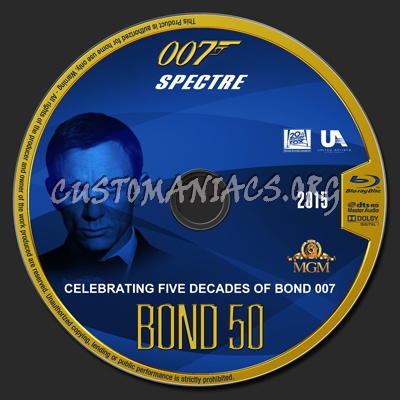 James Bond - 50th Anniversary Edition blu-ray label