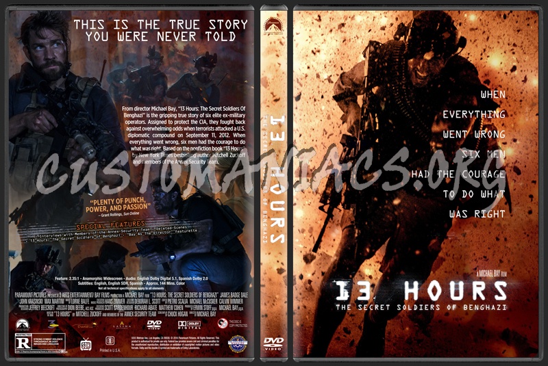 13 Hours: The Secret Soldiers Of Benghazi dvd cover