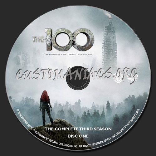 The 100 Season 3 dvd label