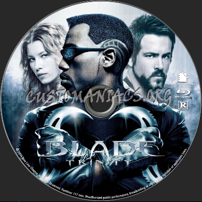 Blade Trinity blu-ray label