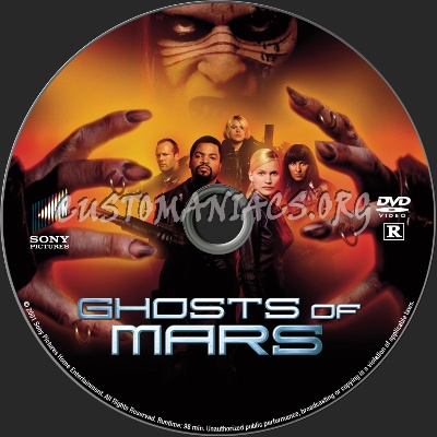 Ghosts of Mars dvd label