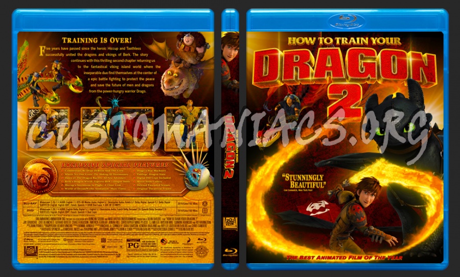 How to Train Your Dragon 2 (2014) blu-ray cover