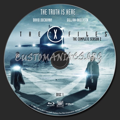 The X Files Season 2 blu-ray label