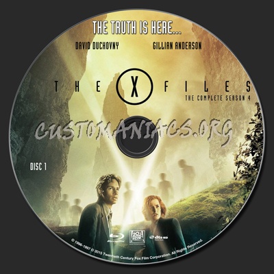 The X-Files Season 4 blu-ray label