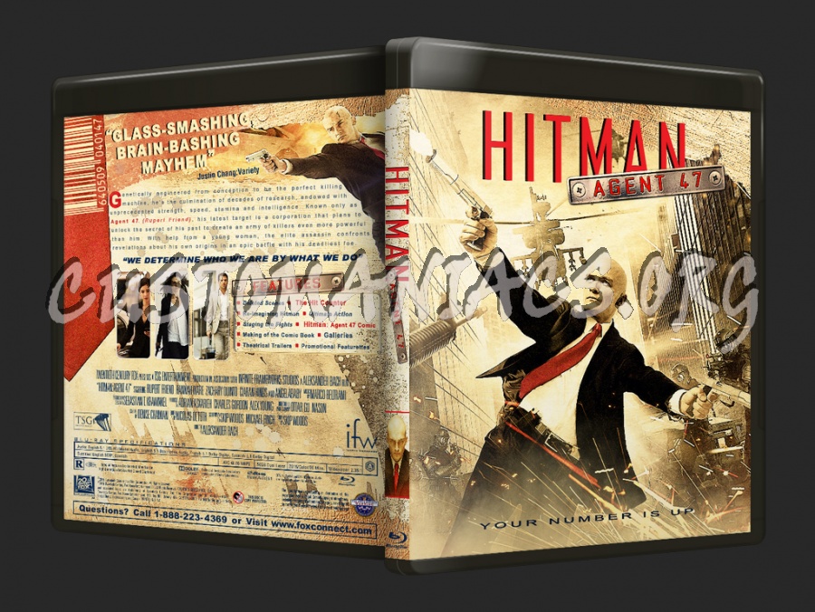 Hitman:Agent 47 blu-ray cover