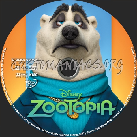 Zootopia dvd label