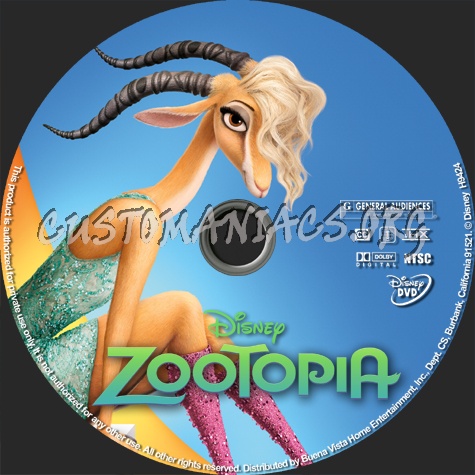 Zootopia dvd label