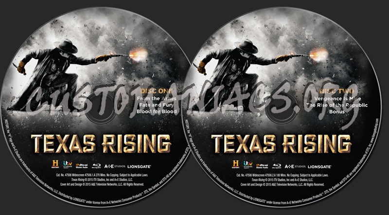 Texas Rising Season 1 blu-ray label