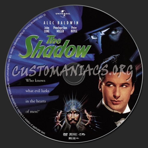The Shadow dvd label